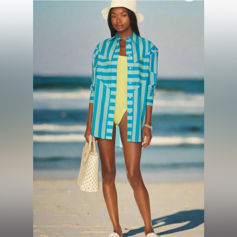 Solid & Striped 'Arlette' Striped Oxford Tunic